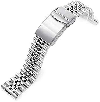 Amazon.co.jp: [MiLTAT] 20mm メタル時計バンド ステンレススチール